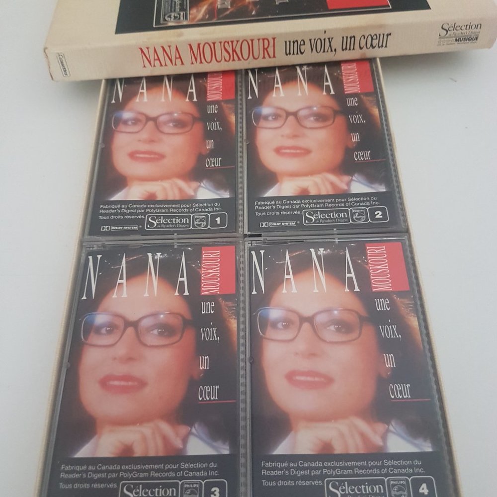 NANA MOUSKOURI Readers Digest Canada 1991 Philips 4 Cassettes Une Voix, un Coeur - Picture 2 of 11